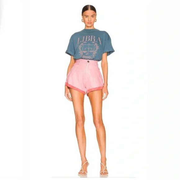 One TeaspoonNWT Leather Streetwalker Shorts in Pink Size 24